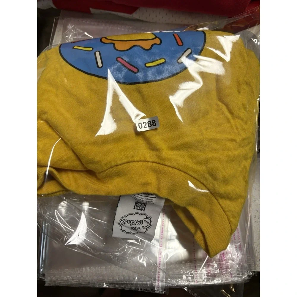 Adidas Collaboration The Simpsons Donut T-Shirt Small Yellow Homer Matt Groening